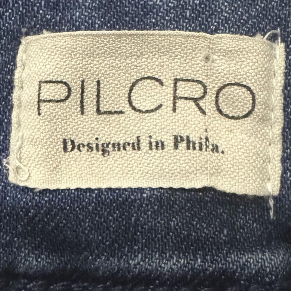 Pilcro Anthropologie Wide Leg Crop Jeans Raw Hem High Rise Pants Boho Sz 27 - Picture 3 of 10